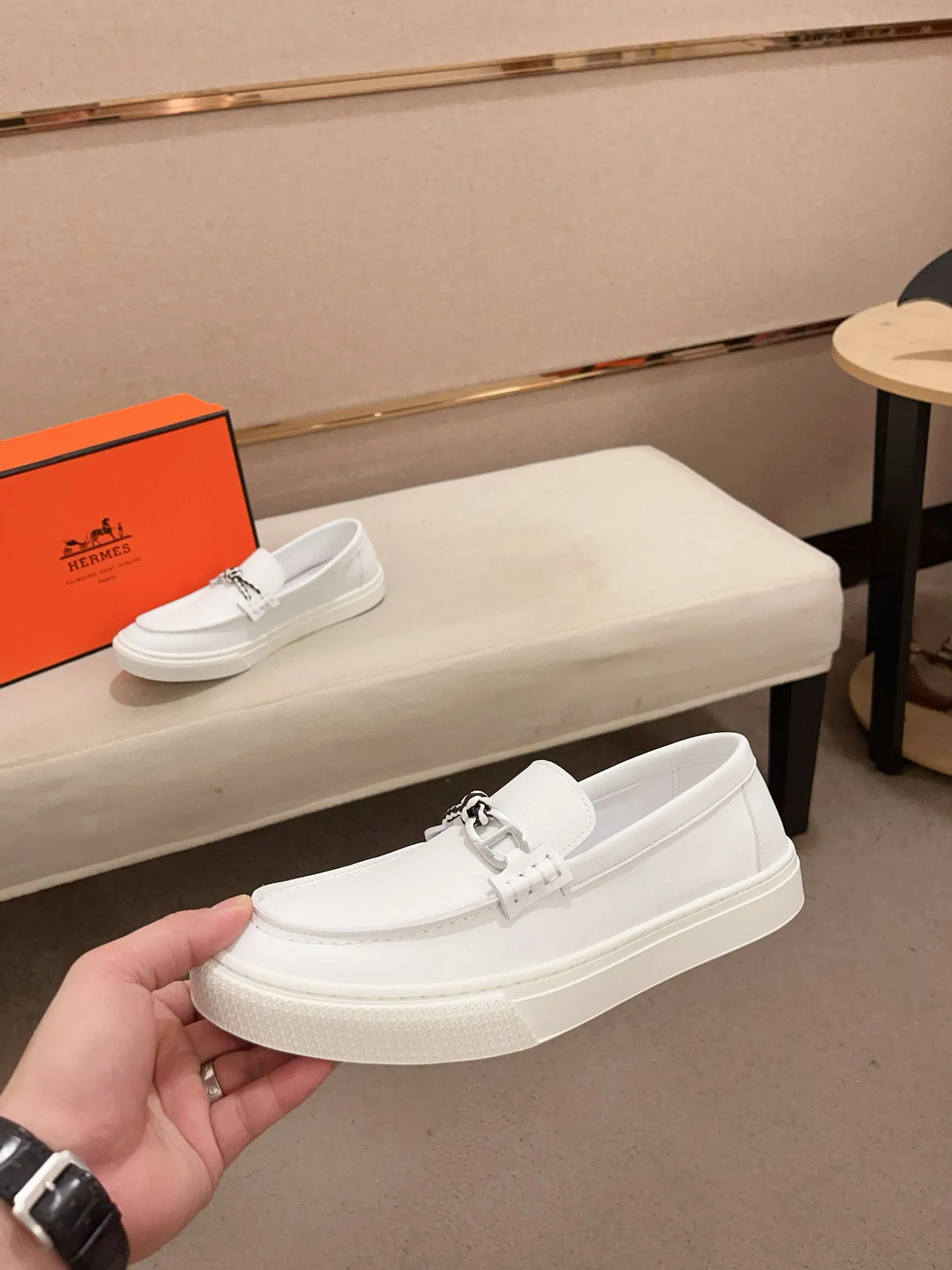 Men's clothing and shoes💰: 400💰《HERMES》【Classic Original Version】Hermès; Top 🔝 Purchasing Agency 🔍🔍Latest 🇺🇸Sold simultaneously at counters, original imported from Italy ▲▲Cow leather▲ ▲Exquisite workmanship (Italian 🇮🇹imported water-dyed 🐂cowhide lining) sole: original sole provided by the original factory, ⚠️exclusive double-layer activity·TPR·rubber·combined molded outsole; Code number: 36-46